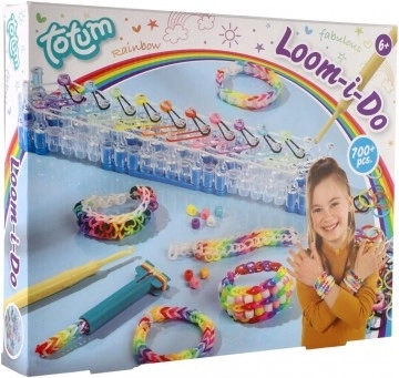 Kit créatif pour fabriquer des bracelets Loom-i-Do avec métier à tisser et 700+ élastiques
