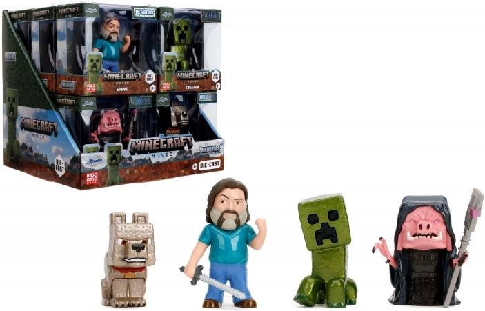 Minecraft Movie figurines de collection en métal 6,5 cm – 4 modèles