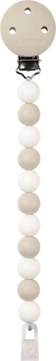 Nattou clip en silicone pour tétine clay/white (sans BPA)