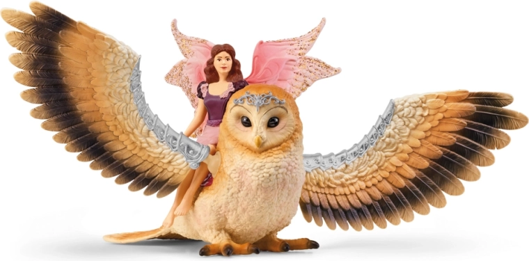 Schleich Bayala fée sur une chouette volante