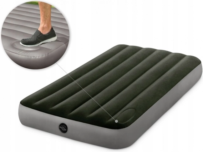 Matelas pneumatique 1 place avec pompe à pied intégrée INTEX 191 × 99 × 25 cm