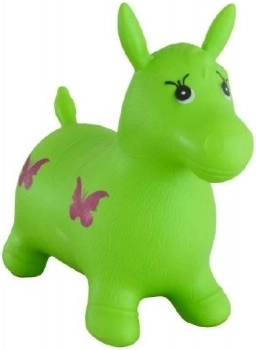 Cheval sauteur en caoutchouc vert