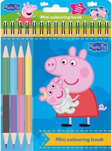 Mini coloriages avec crayons de couleur Peppa Pig