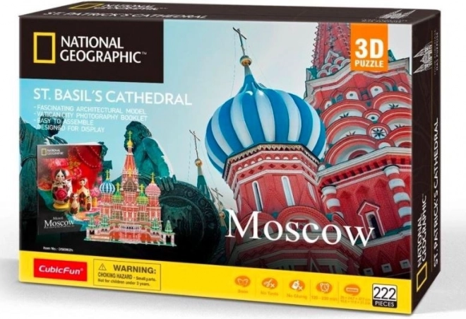 CubicFun National Geographic puzzle 3D de la cathédrale Saint-Basile-le-Bienheureux, 224 pièces