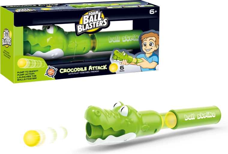 Pistolet airsoft Crocodile avec 6 projectiles souples