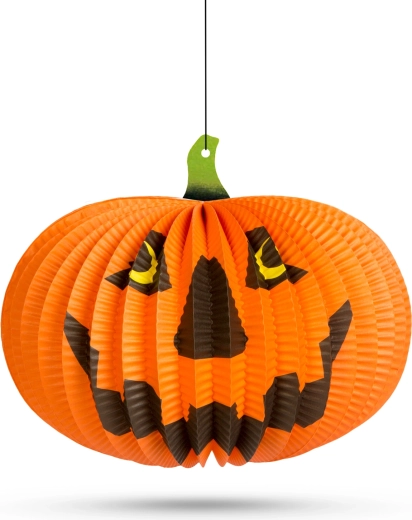 Lampion suspendu d'Halloween en forme de citrouille, 26 cm