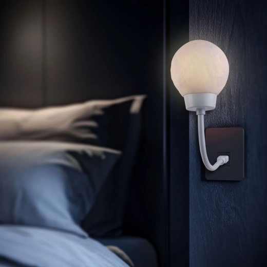 Lampe lunaire de nuit à lumière blanche chaude USB