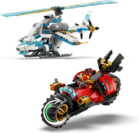 Moto rapide avec deux lanceurs