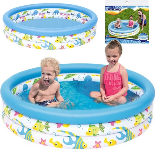 Piscine de jardin gonflable pour enfants BESTWAY 122 × 25 cm, 140 l