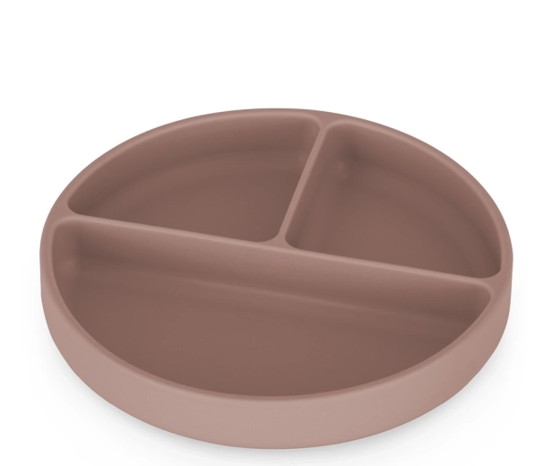 Petite&Mars assiette compartimentée en silicone avec ventouse Take&Match velvet latte 6m+