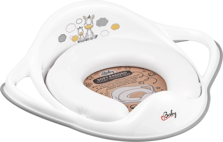 Maltex réducteur WC souple avec butées Zebra blanc