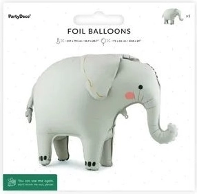 Ballon en aluminium sur pied Éléphant 91 × 61 cm