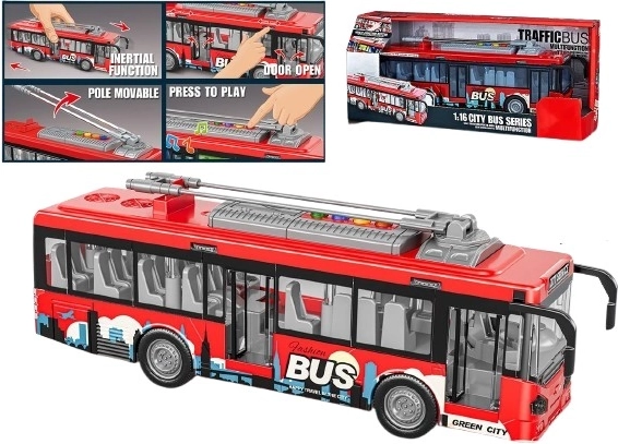 Autobus urbain 1:16 avec lumières, sons et portes ouvrantes