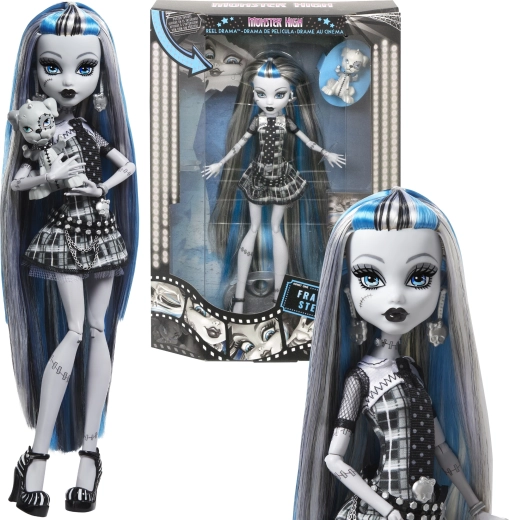 Poupée MONSTER HIGH Frankie Stein Reel Drama 26 cm avec accessoires