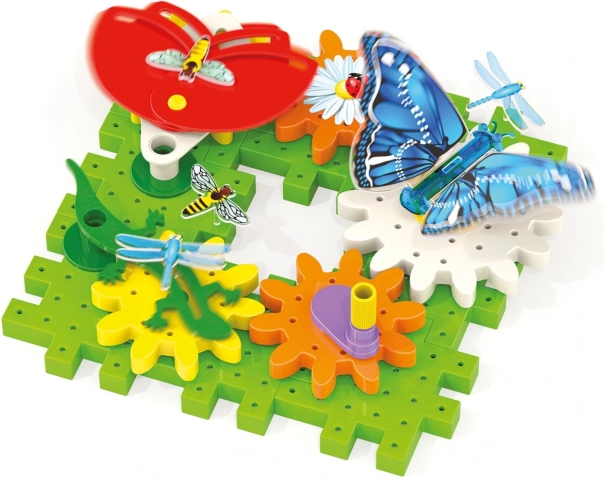 Quercetti jardin en mouvement – kit de construction à engrenages pour enfants