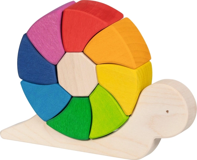 Puzzle et jeu de construction en bois escargot Pauline
