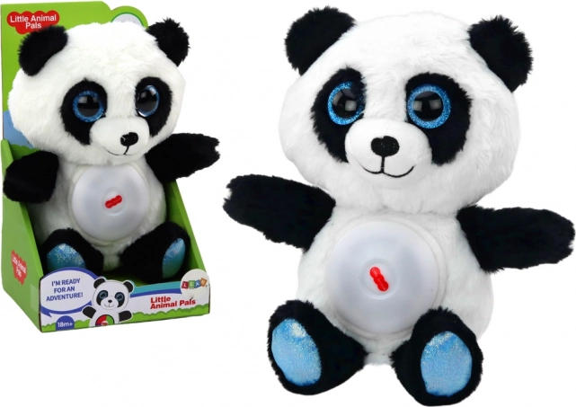 Panda en peluche avec veilleuse et berceuses 30 cm