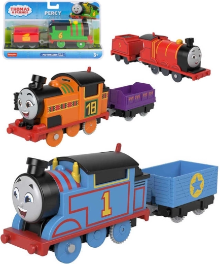 Fisher-Price Locomotive motorisée Thomas le petit train à piles avec wagon - 1 pièce