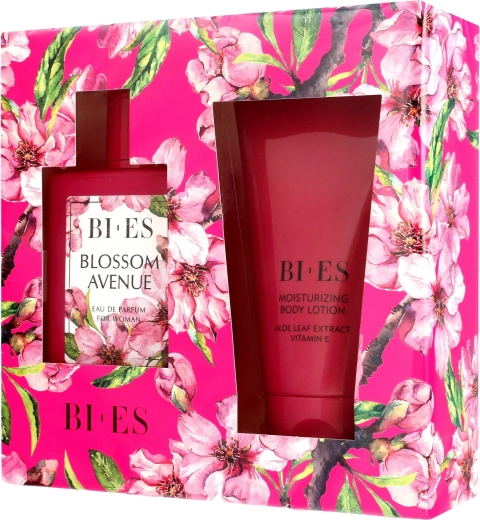 Coffret cadeau pour femme BI-ES Blossom Avenue – eau de parfum 100 ml + lait corporel 150 ml