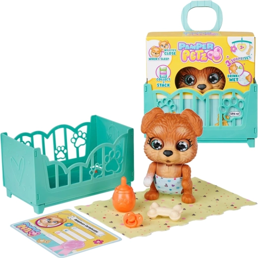 Chiot interactif Pamper Petz avec fonction de boisson et accessoires