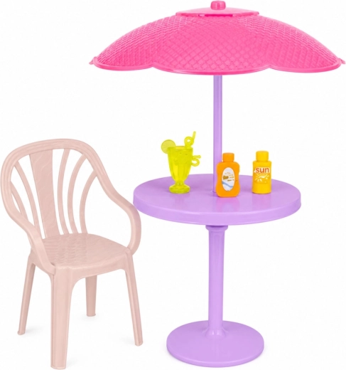Ensemble de jardin avec parasol pour jouer dehors