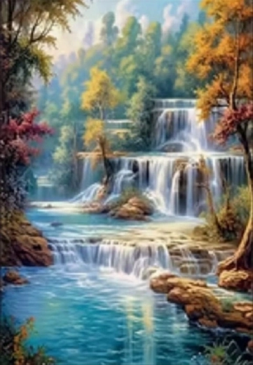 Norimpex peinture diamant Cascade dans la baie 30 × 40 cm
