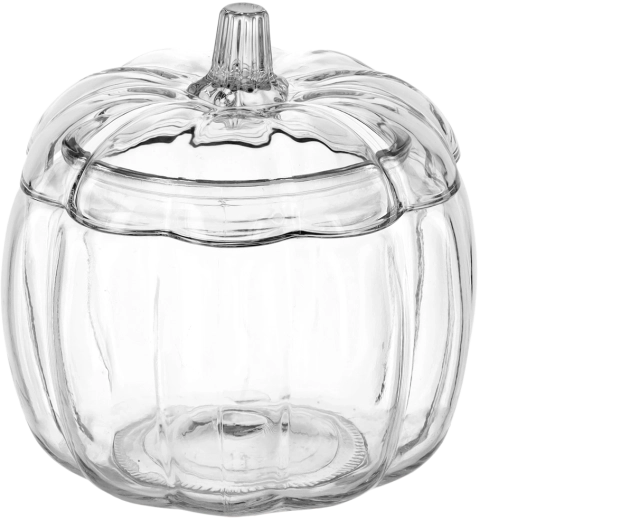 Bocal en verre pour conserves 2 l avec motif citrouille