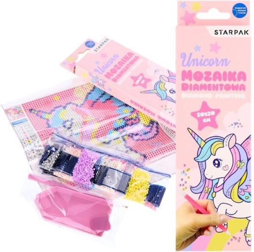 Mosaïque diamant licorne - 1 pièce