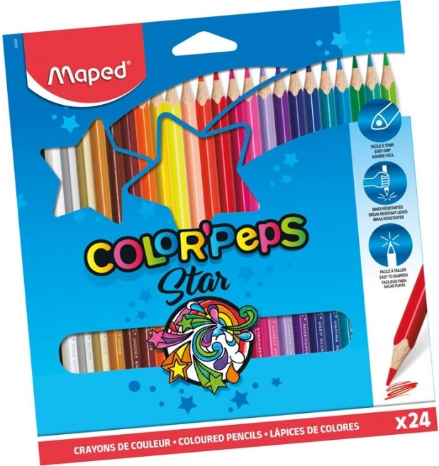 Crayons triangulaires MAPED Color'Peps 24 pcs