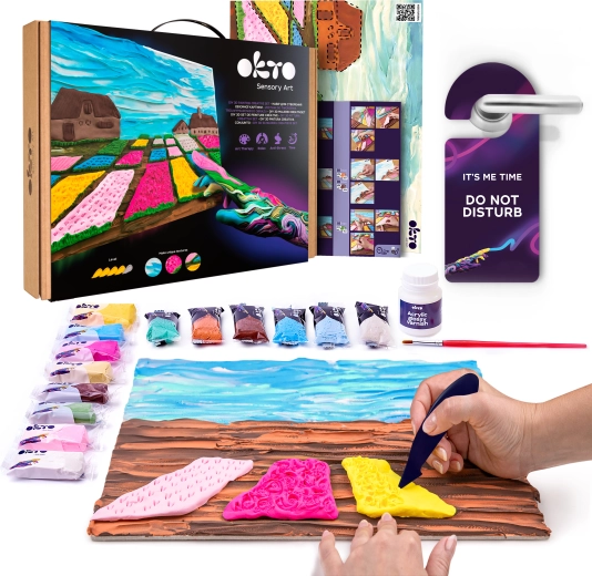 Okto Sensory Art kit créatif Fleurissement en Hollande 30 × 40 cm