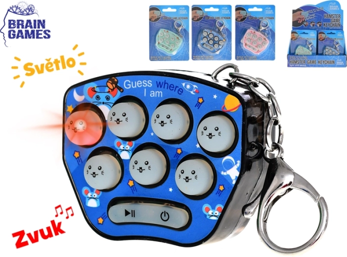 Brain Games porte-clés avec hamster – jeu interactif de mémoire et de réflexes