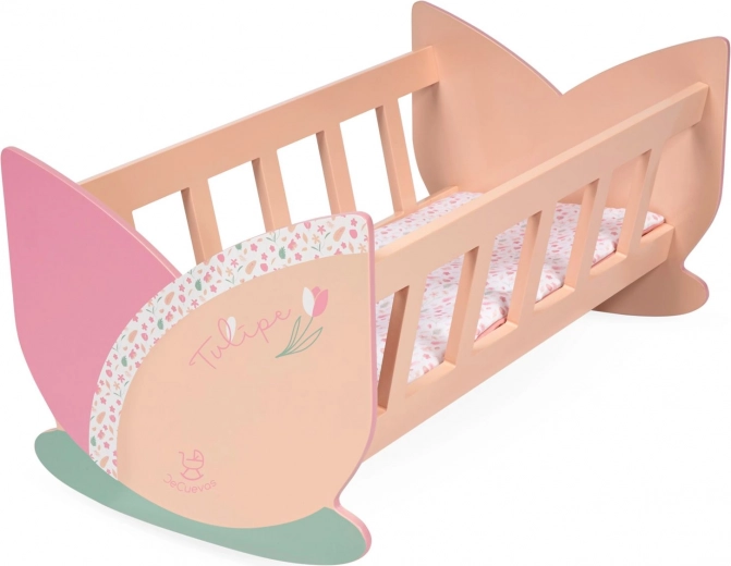 Berceau en bois pour poupées TULIPE