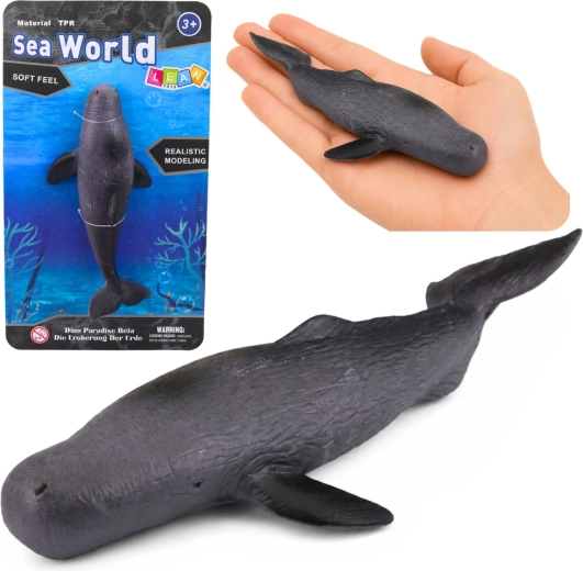 Figurine réaliste de baleine en caoutchouc 18 cm
