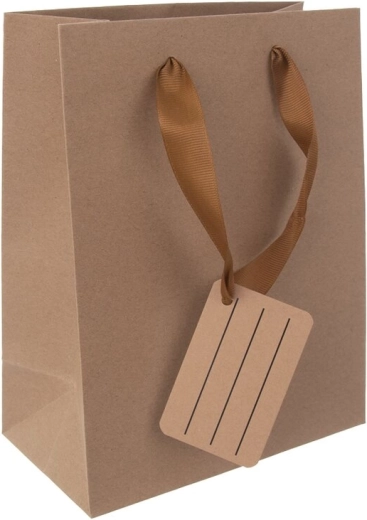Sac cadeau en papier Nature 18 × 10 × 23 cm