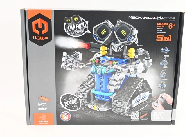Robot RC programmable IM.MASTER 5 en 1 (bleu) – 596 pièces