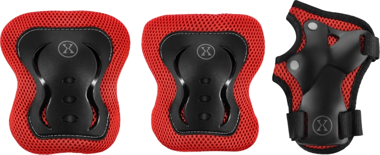 Ensemble de protections pour roller et vélo NILS Extreme H320 – rouge – S