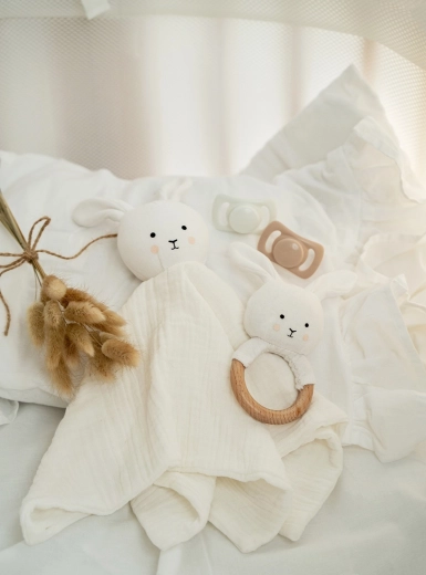 Doudou en mousseline 100 % coton