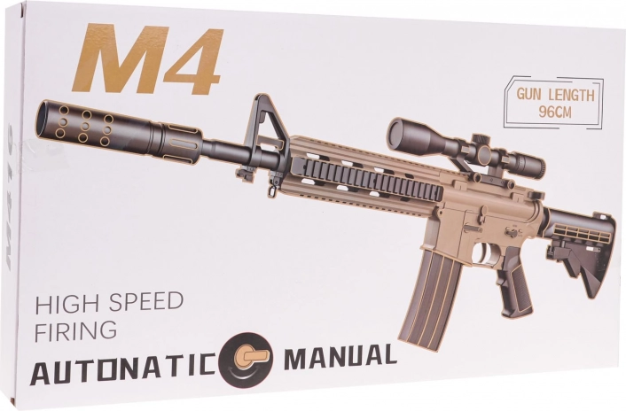carabine M4 à billes de gel avec accessoires