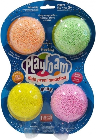 PlayFoam Boule set scintillant 4 couleurs – pâte à modeler qui ne salit pas