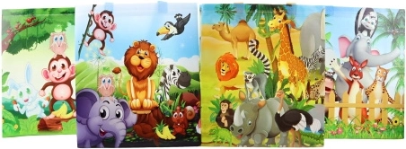 Sac cadeau avec animaux de safari