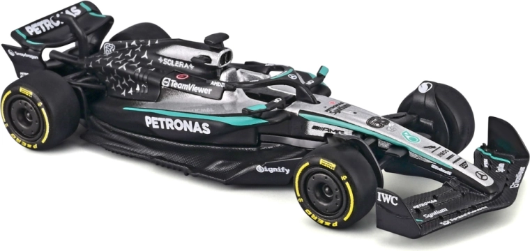 Aspect authentique de la Mercedes-AMG Petronas W16 (2025)