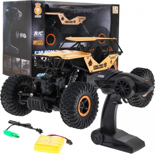 Voiture tout-terrain RC Crawler Monster 1:18 pour enfants 6+ – Doré