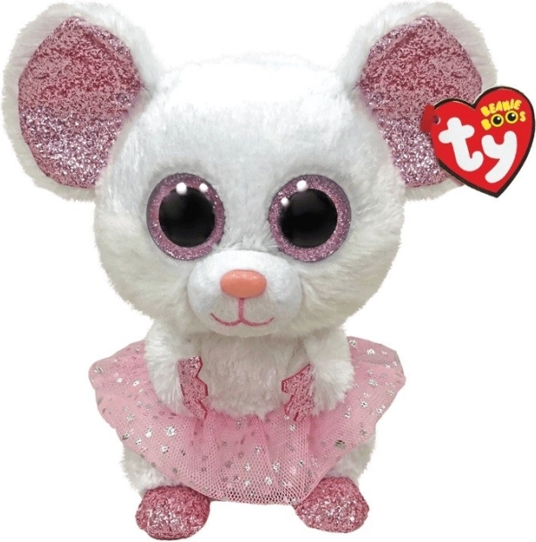 Souris en peluche TY Nina – ballerine blanche 24 cm