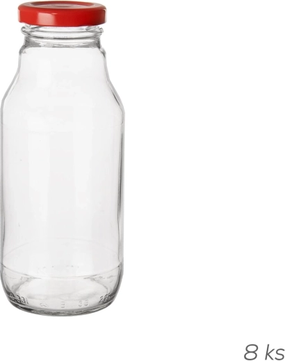 Bouteille en verre avec bouchon métallique 0,33 l (8 pcs)