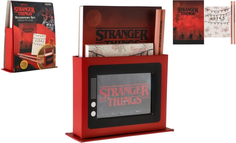 Set d'écriture Stranger Things avec support et blocs-notes