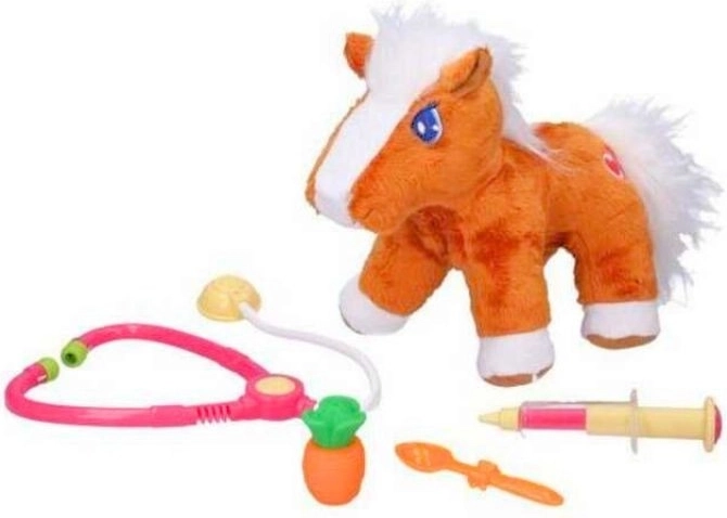 Cheval en peluche interactif vétérinaire avec effets sonores