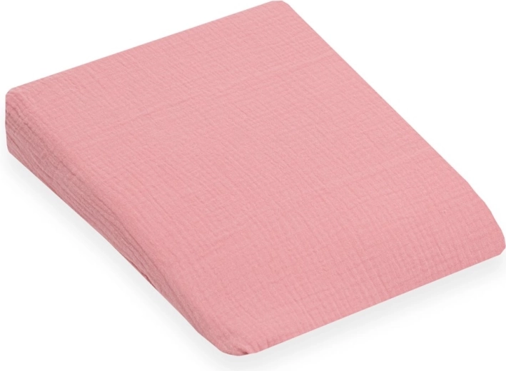 Housse en mousseline pour oreiller bébé – plan incliné New Baby Standard 30 × 37 cm, rose
