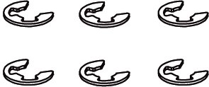 Agrafe E-clip de 4 mm pour Voltage-Major - 1 pièce