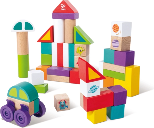 Cubes en bois Monstres de l’espace