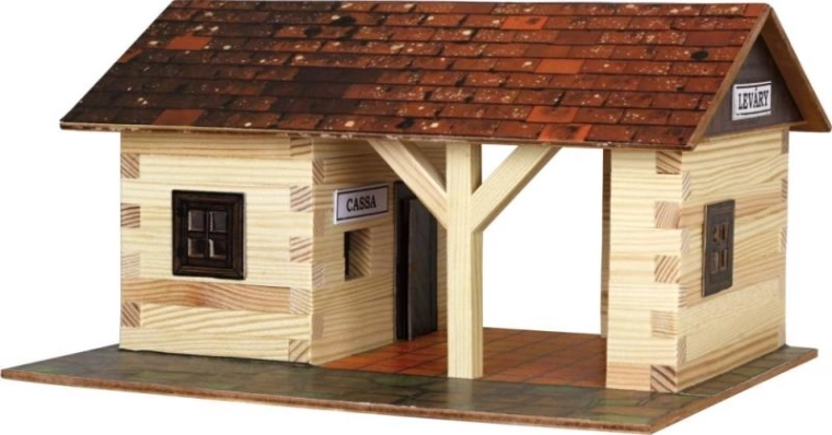 Kit de construction en bois à coller WERK WALACHIA – gare ferroviaire 1:32